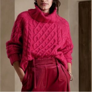 BANANA REPUBLIC CESTA OVERSIZED CABLE-KNIT SWEATER